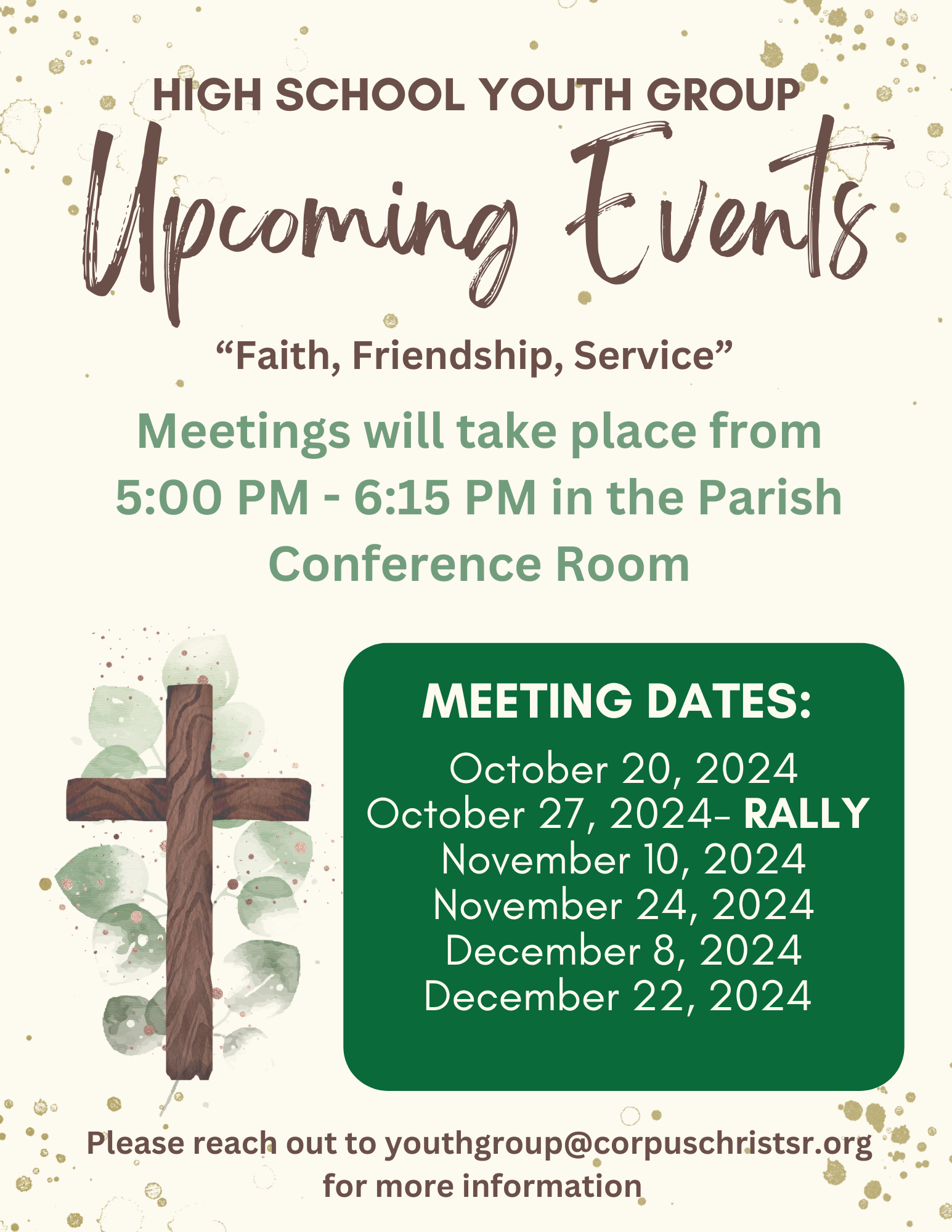 Fall Meeting Dates 2024